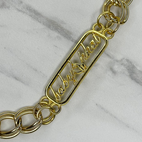 Baby Phat Vintage Y2K Gold Tone Metal Chain Link Belt OS One Size - Picture 10 of 16